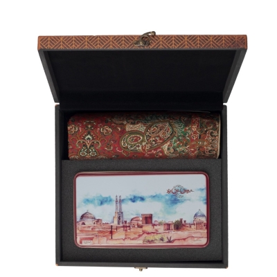 باکس چوبی خوان آیین(ترمه +5لوز بزرگ)