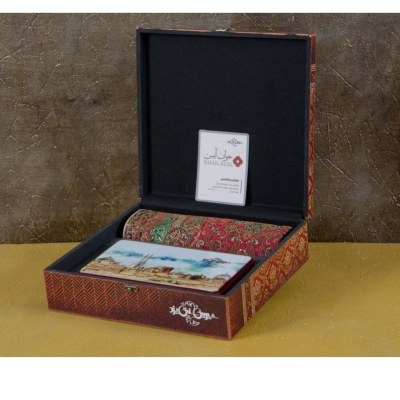 باکس چوبی خوان آیین(ترمه +5لوز بزرگ)